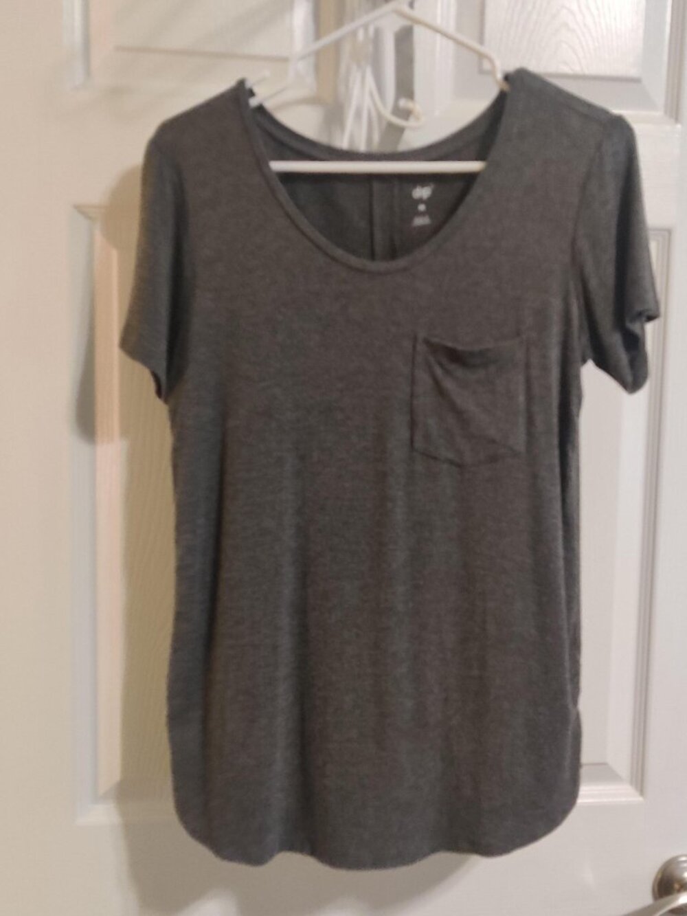 Gray Activewear top with chest pocket